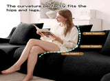Soft Teddy Fabric Boneless Sofa,No Assembly Required Streamlined Design,Anti-Slip Design 32D High W714P357234