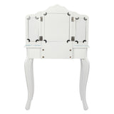 Three-Fold Mirror Single-Drawing Curved Foot Children Dressing Table Blue Zebra 96283293