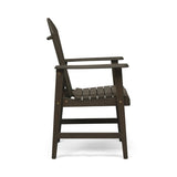Outdoor Weather Resistant Acacia Wood Adirondack Dining Chairs , Grey Finish 64844.00GRY