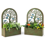 ZUN 2PCS Decorative Raised wall-mounted Garden Bed 23617238