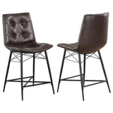 Brown Tufted Counter Height Stool B062P153530