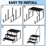 ZUN Swimming Pool Ladder Above Ground Pools,3 Step Stool Ladder with Handrails, 440 lb Capacity SPA 00390697