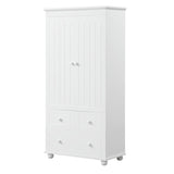 ZUN Tall Storage Cabinet with Three Drawers for Bathroom/Office, White N725P183256K