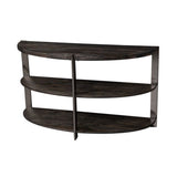 Kalne Console Table Half Moon Shape with 2 Open Shelves T2574P206302