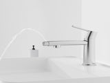 Chrome Single Handle Bathroom Faucet for 1 or 3 Holes ,Fountain and Flow Mode Two-in-one 82677170