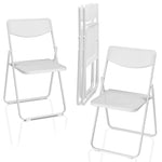 ZUN 4 Pack Plastic Folding Chairs, Lightweight Stackable Commercial Chairs, Portable Event Seats Indoor 57324327