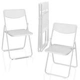 ZUN 4 Pack Plastic Folding Chairs, Lightweight Stackable Commercial Chairs, Portable Event Seats Indoor 57324327