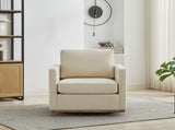 30.7"W Square Upholstered Swivel Accent Chair and Comfy Accent Single Sofa 360 Degree Club W3188P280020