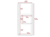 Light Oak and White 3-Shelf Rectangle Medicine Cabinet B06280314