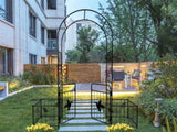 Metal Garden with doors Garden Arbor Trellis Climbing Plants Support Outdoor Wedding W656127046
