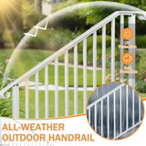 Outdoor 4 Level Iron Handrail Matte White 04980740