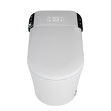 ZUN Smart Toilet with Bidet Built in, Auto Open & Close, Elongated Heated seat, Foot Sensor Flush, LED W1243P203352