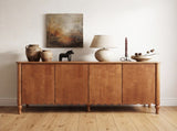 59" Rustic Sideboard Buffet Cabinet Credenza with 4 Doors & 2 Shelves,Farmhouse Wood Accent Storage W2263P531251