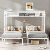 Twin over Twin & Twin Bunk Beds for 3, Twin XL over Twin & Twin Bunk Bed Metal Triple Bunk Bed, 10666024