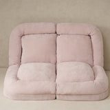 Convertible Fold-Out Double Sofa Bed,Pink W244P289258