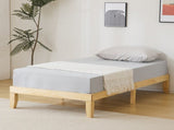 Twin Basic Bed Frame Pine Wood Painted Surface Bed Single Bed 74.41*37.99*12in Wood 87319993