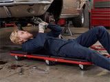 2-in-1 Folding Mechanic Creeper Stool, 6 Universal Casters Padded Seat for Garage Workshop 51609187