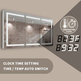 Smart LED Medicine Cabinet with Built-in High-Power Outlet , 66*36inch , Stepless Dimming & Anti-Fog W637P252345