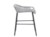 La Push Outdoor Patio Light Gray Rope Bar Stool, Set of 2 N775P176900G