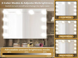 Large Makeup Vanity with Lights, Vanity Table with Charging Station, Vanity Desk with Mirror and 10 58924769