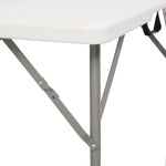 ZUN 34" Blow Molding Foldable Square Table 60289561