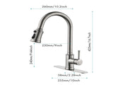 Single Handle High Arc Pull Out Kitchen Faucet,Single Level Stainless Steel Kitchen Sink Faucets 17336740