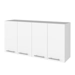 ZUN Stockton Rectangle Four Swing Doors Wall Cabinet White B06280442