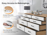 () Double-Row 8-Drawer Storage Cabinet Particleboard with Melamine-Coated 70962466