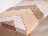 Modern Console, 62" Long Entryway with Chevron Patterned Top, Manufactured Wood Sofa W2729P356958