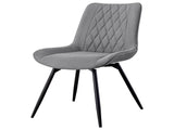 Grey Tufted Swivel Dining Chairs B062P145620