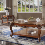 Honey Oak End Table with Bottom Shelf B062P209105