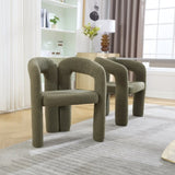 COOLMORE Contemporary Designed Velvet Fabric Upholstered Accent/Dining Chair /Barrel Side Chairs W395P224759