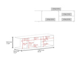 Black TV Rack with Open Storage B062P252134