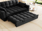 Sleeper Sofa Couch w/Pull Out, Modern Velvet Convertible Sleeper Sofa, Small Love seat Sofa W1825P332360