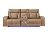 Fortuner Modern Style Upholstery Recliner Loveseat Made with Wood & Massage Function Included B009P439071