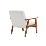 ZUN Accent Chairs Set of 2 with Table, Mid Century Modern Accent Chair, Wood and Fabric Armchairs 21449440