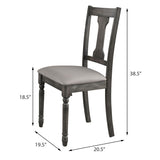 Tan and Weathered Grey Open Back Side Chairs B062P182723