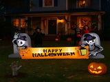 9.6FT Large Halloween Inflatable Decorations Skeleton Tombstone Banner, Outdoor Decorations Blow Up 28173017