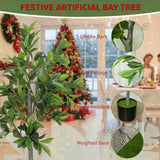 Artificial Tree Christmas Potted Fake Plant Natural Green Tree for Holiday Living Room Office Home 98112458