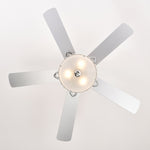 ZUN 52" 3-Light Chrome Ceiling Fan + Remote, Traditional Farmhouse Rustic Industrial Bohemian Country W1592P154300