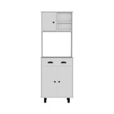 Salem Kitchen Pantry with 2 Cabinets, 2 Open Shelves, and Drawer B070P173182