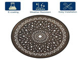 90*90*75cm Round Top Courtyard Cast Aluminum Table Bronze 20841145