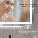 15 in. H LED Single Vanity Mirror in Polished Crystal Vanity LED Mirror for W2026P203528