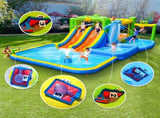 9 in 1 For Endless Fun Inflatable Bounce House with Blower Shower Soak Pool Sprinkler Fountain Water 80529343