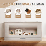 Guinea Pig Cages, Hamster Cage Wood with Independent Storage Cabinet, House for Rat Chinchilla with W1850P168632
