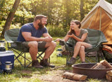 Green Heavy-Duty Folding Camping Chair, PVC Coated 600D Oxford Fabric, X-Shaped Metal Frame & 56523874