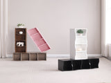 8-layer adjustable shelf ultra-thin bookshelf with a wavy border design, which is more aesthetically W487P339359