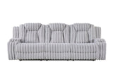 Light Gray Double Reclining Sofa with Cup Holders Ultra Comfort Premium Corduroy Upholstery Living B011P501907