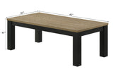 Brown Black 3-Piece Living Room Table Set Table Top Cocktail Table and Two Matching End Tables B011P244305