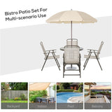 Outdoor dining table and chair package with umbrella 73189376